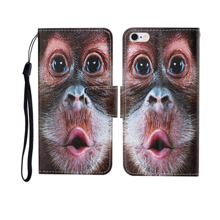 For iPhone 6 Plus Painted Pattern Horizontal Flip Leathe Case(Orangutan)-garmade.com