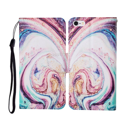 For iPhone 6 Plus Painted Pattern Horizontal Flip Leathe Case(Whirlpool Marble)-garmade.com