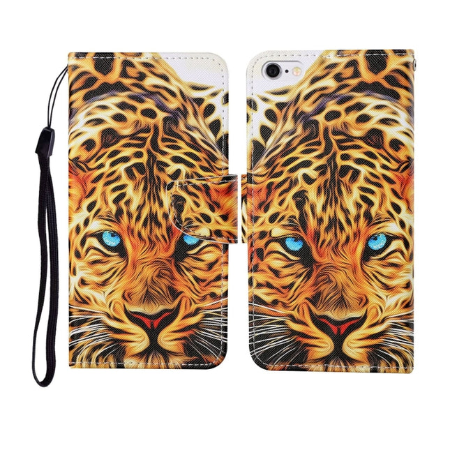 For iPhone 6 Plus Painted Pattern Horizontal Flip Leathe Case(Leopard)-garmade.com
