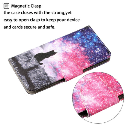 For iPhone 7 Plus Painted Pattern Horizontal Flip Leathe Case(Starry Cat)-garmade.com