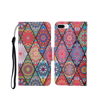For iPhone 7 Plus Painted Pattern Horizontal Flip Leathe Case(Diamond)-garmade.com