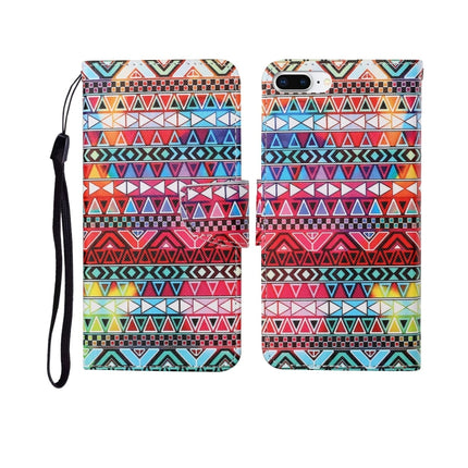 For iPhone 7 Plus Painted Pattern Horizontal Flip Leathe Case(Tribal Ethnic Style)-garmade.com