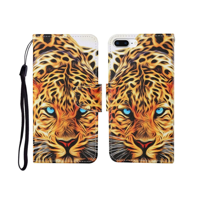 For iPhone 7 Plus Painted Pattern Horizontal Flip Leathe Case(Leopard)-garmade.com
