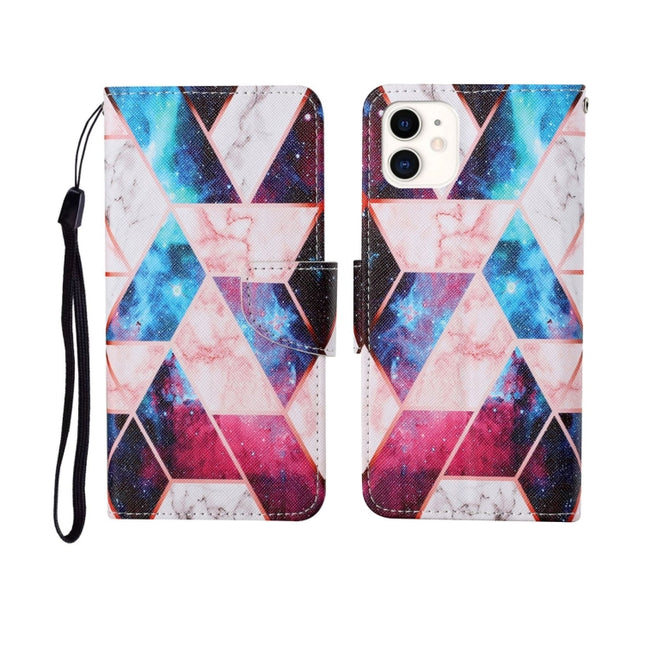 For iPhone 11 Painted Pattern Horizontal Flip Leathe Case(Marble)-garmade.com