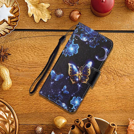 For iPhone 11 Painted Pattern Horizontal Flip Leathe Case(Moon Butterfly)-garmade.com