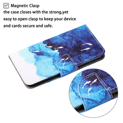 For iPhone 11 Painted Pattern Horizontal Flip Leathe Case(Watercolor Fish)-garmade.com