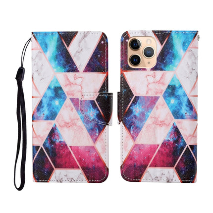 For iPhone 11 Pro Max Painted Pattern Horizontal Flip Leathe Case(Marble)-garmade.com