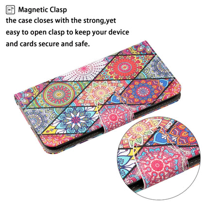 For iPhone 12 mini Painted Pattern Horizontal Flip Leathe Case(Diamond)-garmade.com