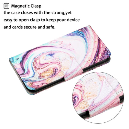 For iPhone 12 mini Painted Pattern Horizontal Flip Leathe Case(Whirlpool Marble)-garmade.com