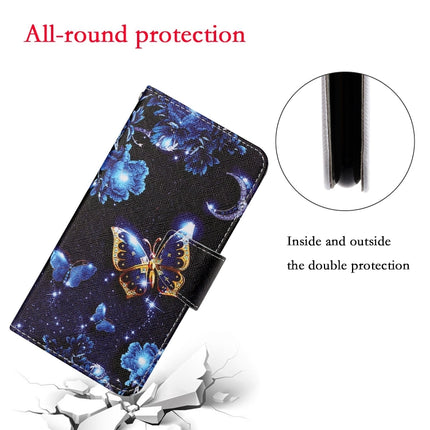 For iPhone XR Painted Pattern Horizontal Flip Leathe Case(Moon Butterfly)-garmade.com