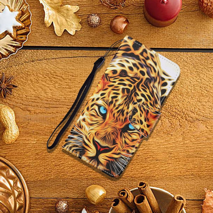 For iPhone XR Painted Pattern Horizontal Flip Leathe Case(Leopard)-garmade.com