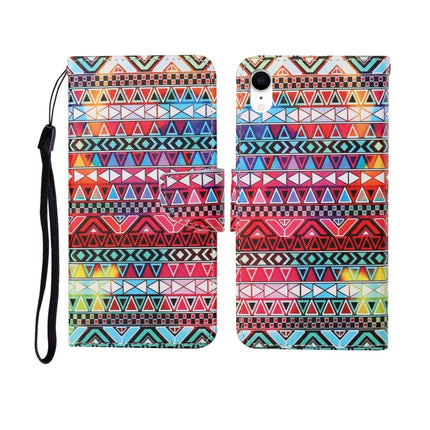 For iPhone XS Max Painted Pattern Horizontal Flip Leathe Case(Tribal Ethnic Style)-garmade.com