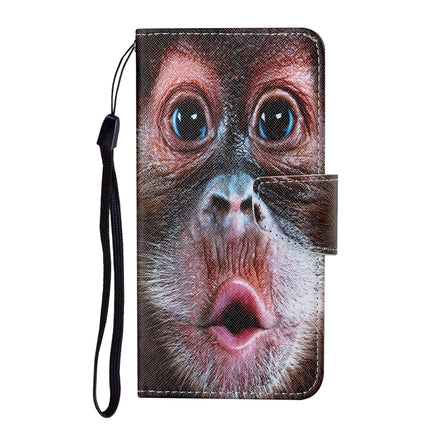 For Samsung Galaxy Note20 Colored Drawing Pattern Horizontal Flip Leather Case with Holder & Card Slots & Wallet & Lanyard(Orangutan)-garmade.com