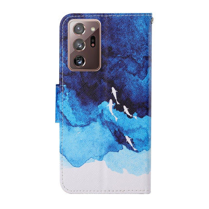 For Samsung Galaxy Note20 Ultra Colored Drawing Pattern Horizontal Flip Leather Case with Holder & Card Slots & Wallet & Lanyard(Watercolor Fish)-garmade.com