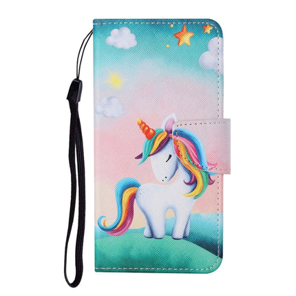 For Samsung Galaxy S20 Colored Drawing Pattern Horizontal Flip Leather Case with Holder & Card Slots & Wallet & Lanyard(Rainbow Unicorn)-garmade.com