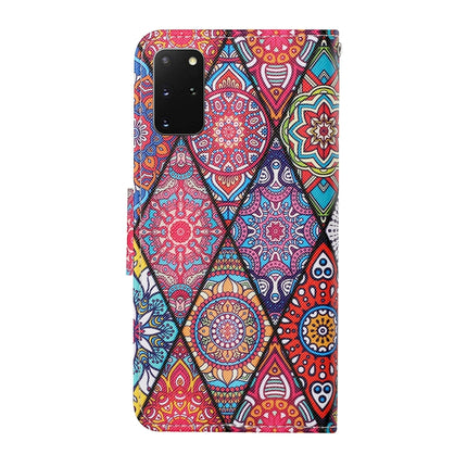 For Samsung Galaxy S20+ Colored Drawing Pattern Horizontal Flip Leather Case with Holder & Card Slots & Wallet & Lanyard(Rhombus Totem)-garmade.com