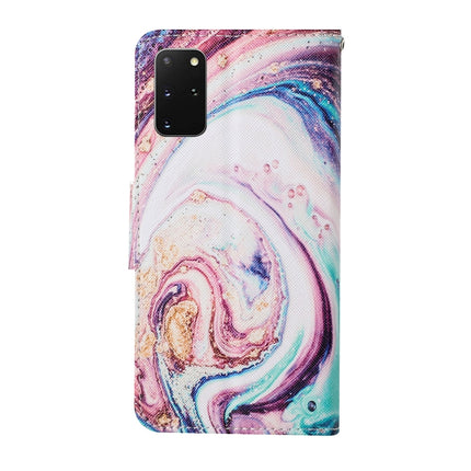 For Samsung Galaxy S20+ Colored Drawing Pattern Horizontal Flip Leather Case with Holder & Card Slots & Wallet & Lanyard(Whirlpool Marble)-garmade.com