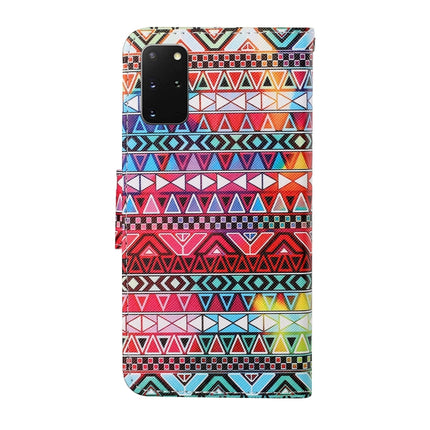 For Samsung Galaxy S20+ Colored Drawing Pattern Horizontal Flip Leather Case with Holder & Card Slots & Wallet & Lanyard(Tribal Ethnic Style)-garmade.com