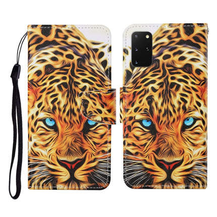 For Samsung Galaxy S20+ Colored Drawing Pattern Horizontal Flip Leather Case with Holder & Card Slots & Wallet & Lanyard(Yellow Leopard)-garmade.com