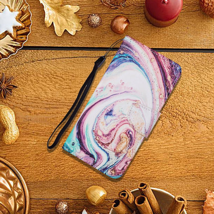 For Samsung Galaxy S20 Ultra Colored Drawing Pattern Horizontal Flip Leather Case with Holder & Card Slots & Wallet & Lanyard(Whirlpool Marble)-garmade.com