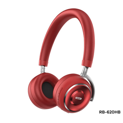 REMAX RB-620HB Bluetooth 5.0 Metal Wireless Bluetooth Headset(Red)-garmade.com