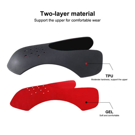 1 Pair 005 Anti-crease Anti-bending Anti-cracking Shoe Shield Protector, Size:225-250mm(Black Yellow)-garmade.com