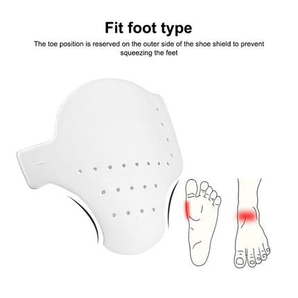 1 Pair 006 Anti-crease Anti-wrinkle Invisible Shoe Shield Holder Protector(White)-garmade.com