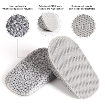1.5cm 1 Pair 039 Men Soft Invisible Sports Shockproof Inner Heightening Insole Shoe-pad(Grey)-garmade.com