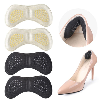 5 Pairs 060 High-heeled Shoes Glue Soft Anti-abrasion Anti-slip Heel Protective Sticker(Black)-garmade.com