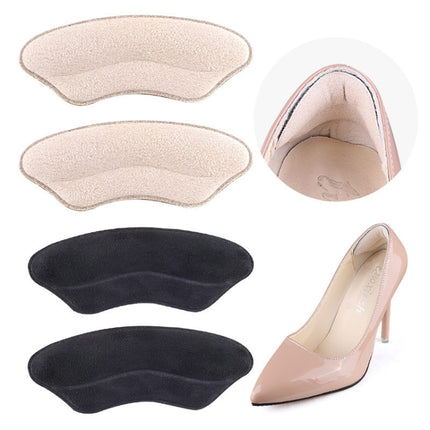 5 Pairs 062 High-heeled Shoes Sponge Soft Anti-abrasion Anti-slip Heel Protective Sticker(Black)-garmade.com