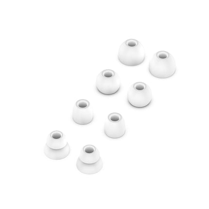 4 Pairs Wireless Earphone Replaceable Silicone Ear Cap Earplugs for Huawei FreeBuds 4i / FreeLace Pro / Active Noise Canceling Earphones 3(White)-garmade.com