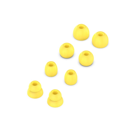 4 Pairs Wireless Earphone Replaceable Silicone Ear Cap Earplugs for Huawei FreeBuds 4i / FreeLace Pro / Active Noise Canceling Earphones 3(Yellow)-garmade.com