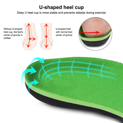 1 Pair 068 Sports Shockproof Massage Arch Of Foot Flatfoot Support Half Insole Shoe-pad, Size:M (255-260mm)(Green Orange)-garmade.com