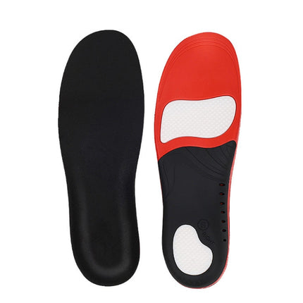 1 Pair 068 Sports Correct Shockproof Massage Arch Of Foot Flatfoot Support Insole Shoe-pad, Size:XS (225-240mm)(Red White Flannel)-garmade.com