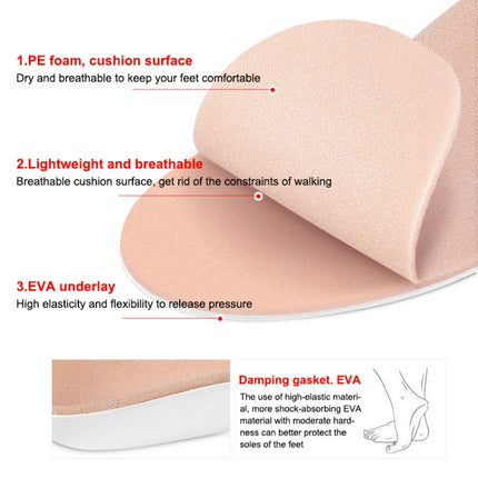1 Pair 069 Sports Lightweight Breathable Shockproof Arch Of Foot Support Full Insole Shoe-pad, Size:XS(Apricot)-garmade.com