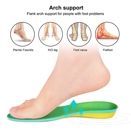 1 Pair 070 Sports Lightweight Shockproof Arch Of Foot Support Full Insole Shoe-pad, Size:S (240-250mm)-garmade.com
