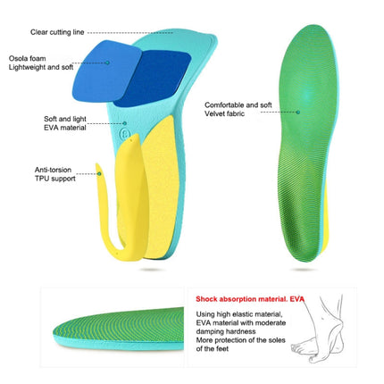 1 Pair 070 Sports Lightweight Shockproof Arch Of Foot Support Full Insole Shoe-pad, Size:M (245-255mm)-garmade.com