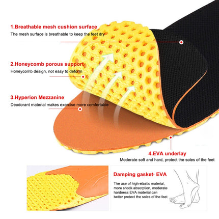 1 Pair 078 Thicken Breathable Shockproof Sports Insole Shoe-pad, Size:265-270mm-garmade.com
