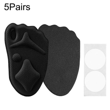 5 Pairs 085 Multi-function High Heels Soft Breathable 4D Sponge Forefoot Pad(Black)-garmade.com