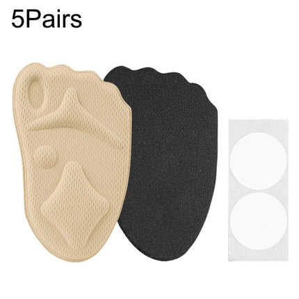 5 Pairs 085 Multi-function High Heels Soft Breathable 4D Sponge Forefoot Pad(Skin Color)-garmade.com