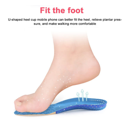 1 Pair 641 Casual Non-slip Shockproof Breathable Arch Of Foot Sports Insole Shoe-pad, Size:L (255-280mm)(Grey)-garmade.com
