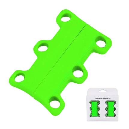 Magnetic Shoelace Buckle Non Binding Shoe Lace Accessories, Size:S (Below 230mm)(Green)-garmade.com