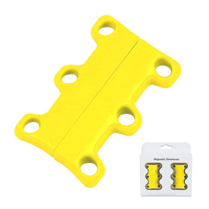 Magnetic Shoelace Buckle Non Binding Shoe Lace Accessories, Size:L (Above 230mm)(Yellow)-garmade.com