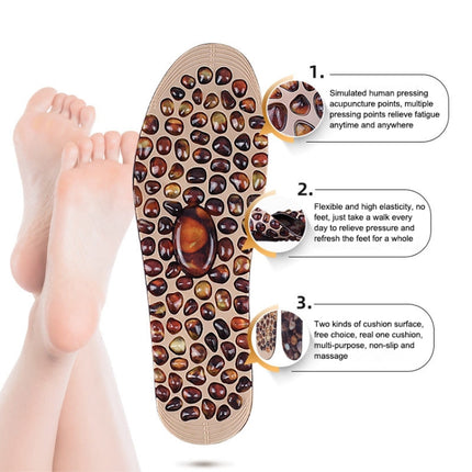 1 Pair Cuttable Imitation Pebbles Massage Insole Shoe-pad, Size:S (225-250mm)-garmade.com
