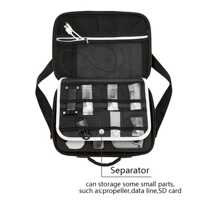 Portable Single Shoulder Storage Travel Carrying Cover Case Box with Baffle Separator for DJI Air 2S(Black + Black Liner)-garmade.com