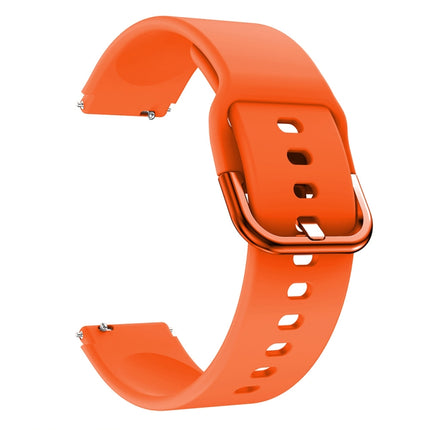 For Xiaomi Mi Watch Electroplating Buckle Silicone Replacement Strap Watchband(Orange)-garmade.com