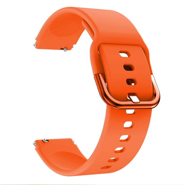 For Xiaomi Mi Watch Electroplating Buckle Silicone Replacement Strap Watchband(Orange)-garmade.com