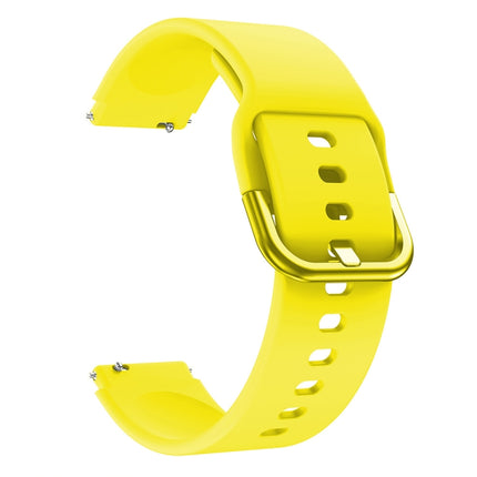 For Xiaomi Mi Watch Electroplating Buckle Silicone Replacement Strap Watchband(Yellow)-garmade.com