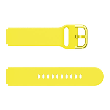 For Xiaomi Mi Watch Electroplating Buckle Silicone Replacement Strap Watchband(Yellow)-garmade.com