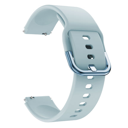 For Xiaomi Mi Watch Electroplating Buckle Silicone Replacement Strap Watchband(Light Blue)-garmade.com